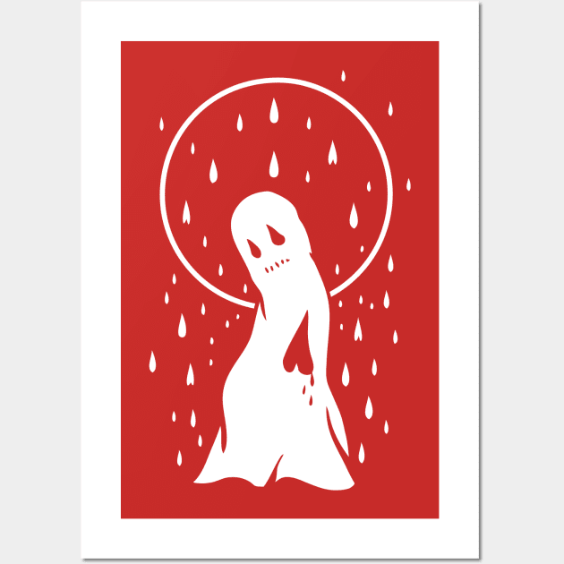 sad ghost in the rain Wall Art by somatosis